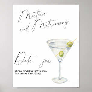 Poster Idées de Dry Martini pour enterrement de vie de je