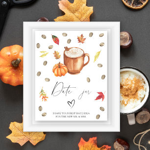 Poster Idées de mariage de café à la citrouille pour une