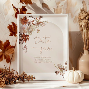 Poster Idées de soirée d'automne. Boho automne Pot de dat