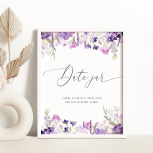 Poster Idées de soirée en amoureux avec des fleurs sauvag