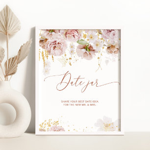 Poster Idées de soirée en amoureux dans le jardin. Boho a