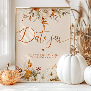 Poster Idées de soirée en amoureux d'automne. Boho automn