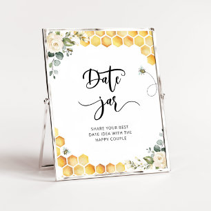 Poster Idées de soirée en amoureux Floral bee. Pot de dat