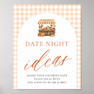 Poster Idées de soirée en amoureux Gingham automnal Fraîc