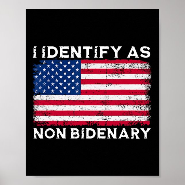 Poster Identifiez-vous comme non-Bidenot Patriot American (Devant)