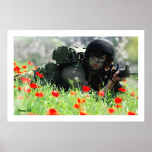 Poster IDF Féminine Au Camouflage