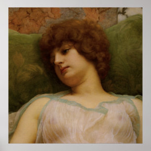 Poster Idle Moments by John William Godward