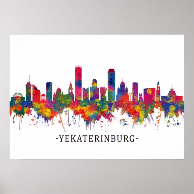 Poster Iekaterinbourg Russie Skyline (Devant)