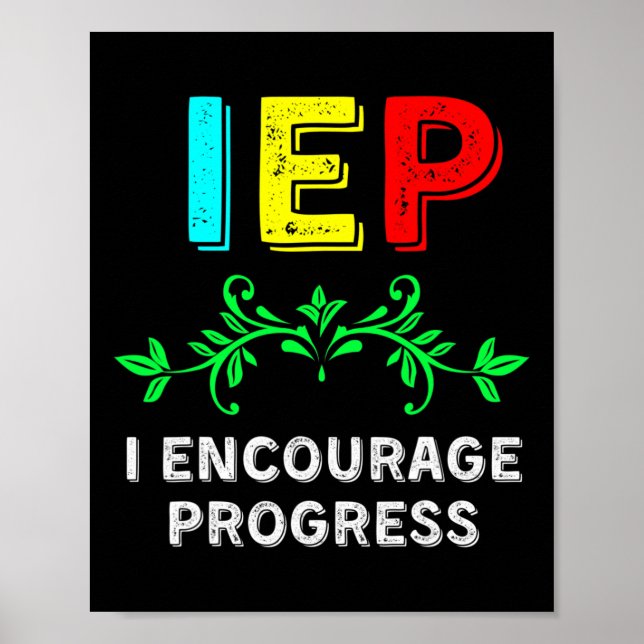 Poster IEP I Encourager Progress Special Education School (Devant)