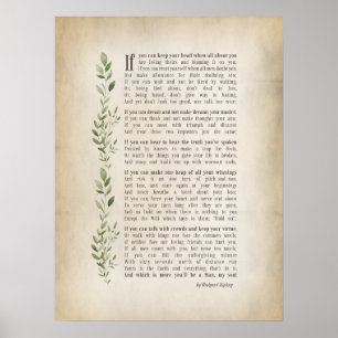 Poster IF, Poème inspiré de Rudyard Kipling