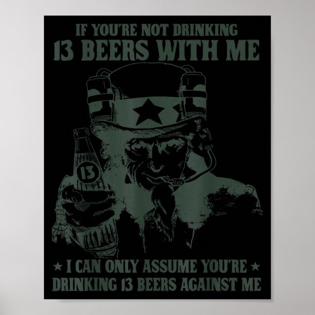 Poster If You're Not Drinking 13 Beers With Me I Can Only (Devant)