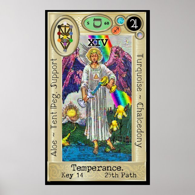 Poster Ifdawn Deepdream Tarot Key 14 ~ Tempérance (Devant)