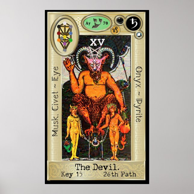 Poster Ifdawn Deepdream Tarot Key 15 ~ Le Diable (Devant)