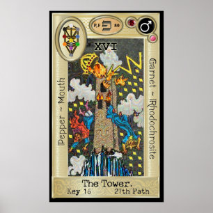 Poster Ifdawn Deepdream Tarot Key 16 ~ La Tour
