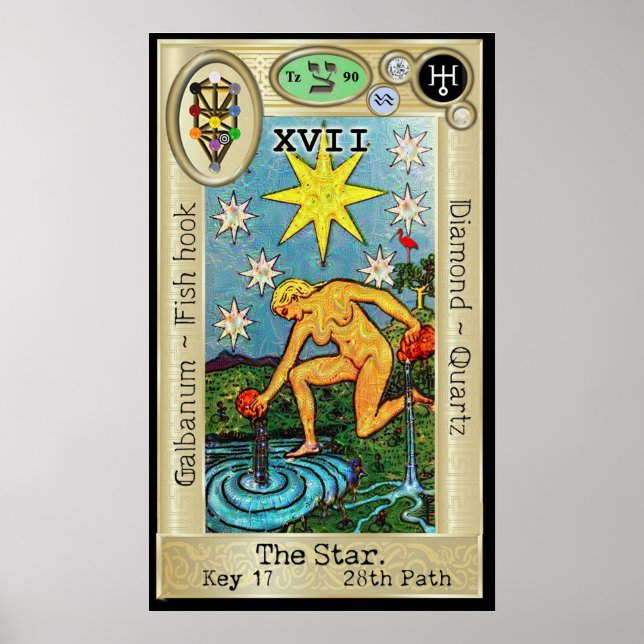 Poster Ifdawn Deepdream Tarot Key 17 ~ The Star (Devant)
