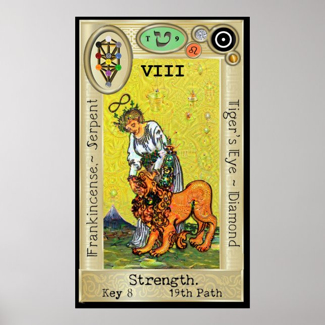 Poster Ifdawn Deepdream Tarot Key 8 ~ Force (Devant)