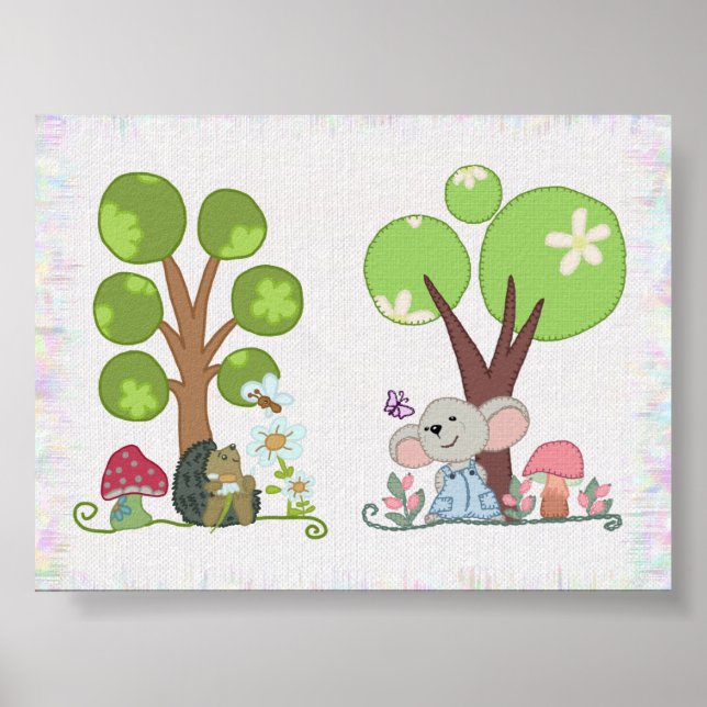 Poster Igel sous l'arbre (Devant)