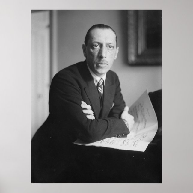 Poster Igor Stravinsky Portrait (Devant)