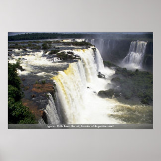 Poster Iguacu Chutes de l'air, frontière de l'Argentine e