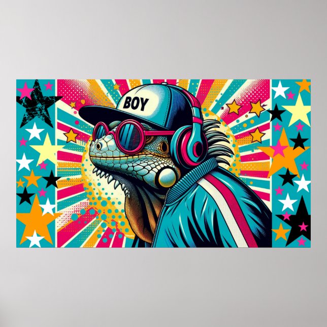 POSTER IGUANA B' BOY 7 (Devant)