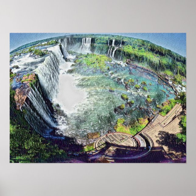 Poster Iguazu Falls Argentine (Devant)