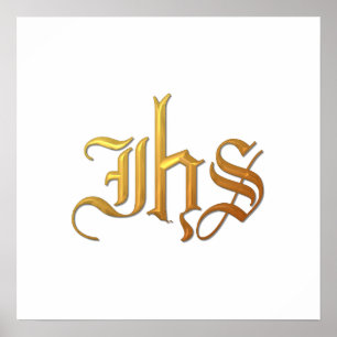 Poster IHS "3D" en or