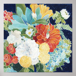 Poster III floral de minuit