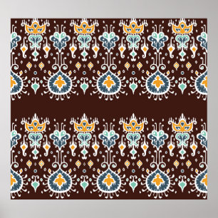 Poster Ikat Inspiration : Élégance Orientale