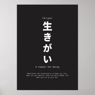 Poster ikigai japaneses inspiration citation