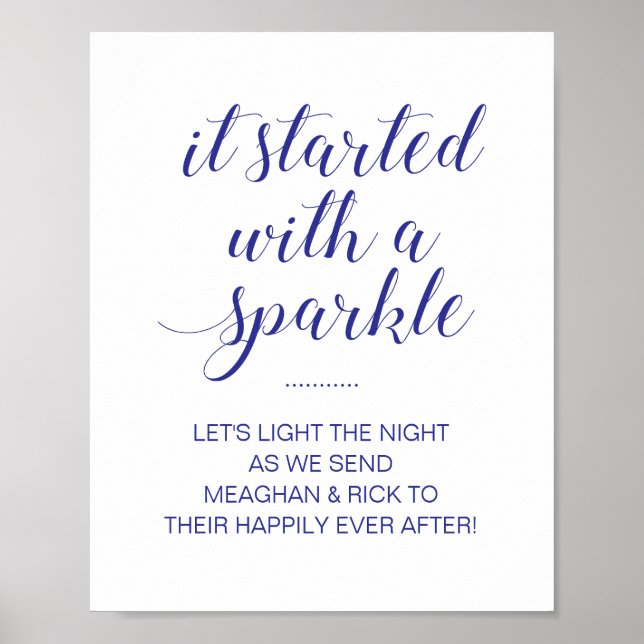 Poster Il A Commencé Avec Un Mariage Bleu Étincelant Spar (Devant)