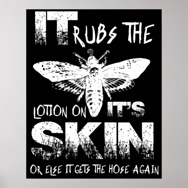 Poster Il Brouille La Lotion Sur Sa Peau (Devant)