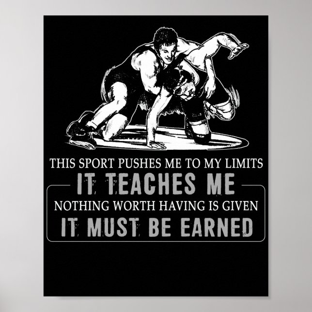 Poster Il Doit Être Gagné Lutte Sport (Devant)