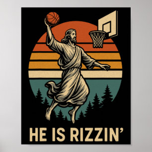 Poster Il est drôle de Pâques Rizzin' Sketll Jésus Dunkin