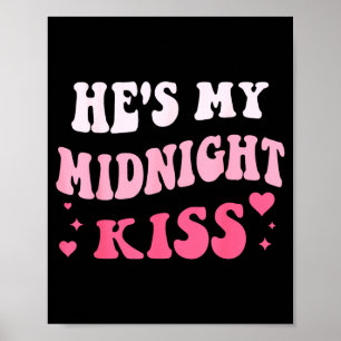 Poster Il est mon baiser de minuit disant couple romantiq