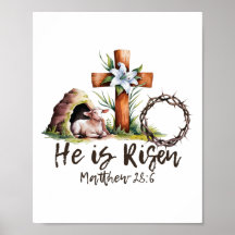 Il Est Ressuscité Agneau Mouton Croix Jésus Christ