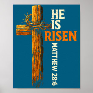 Poster Il est ressuscité croix jésus religieux foi chréti