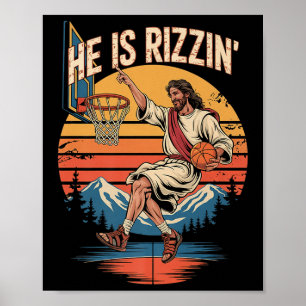 Poster Il Est Ressuscité Rizzin Pâques Foi Chrétienne Jés