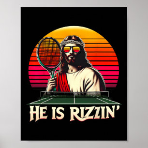Poster Il est Rizzin' Christian a une table de Pâques Riz