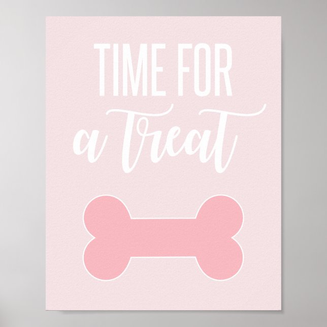 Poster Il est temps de traiter la fête des chiots signe r (Devant)