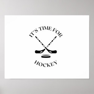 POSTER IL EST TEMPS POUR LE HOCKEY
