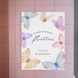Poster Il fait battre son coeur   Fête des mariées élégan