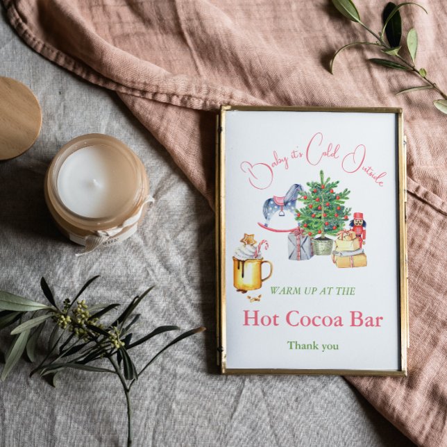 Poster Il fait froid à l'extérieur du Baby shower de bar  (Créateur téléchargé)