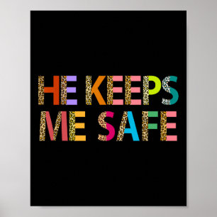 Poster Il me garde en sécurité Loup pour amoureux petite 