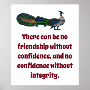Poster Il Ne Peut Y Avoir D'Amitié - Citation De Confianc