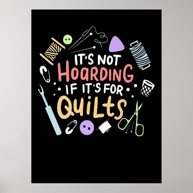 Poster Il N'Héberge Pas Si Ses Places Drôle Quilting (Devant)