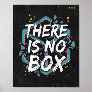 Poster Il n'y a pas de boîte Pensée Créative