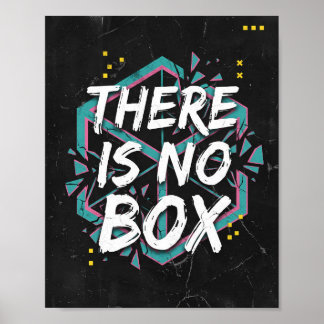 Poster Il n'y a pas de boîte Pensée Créative