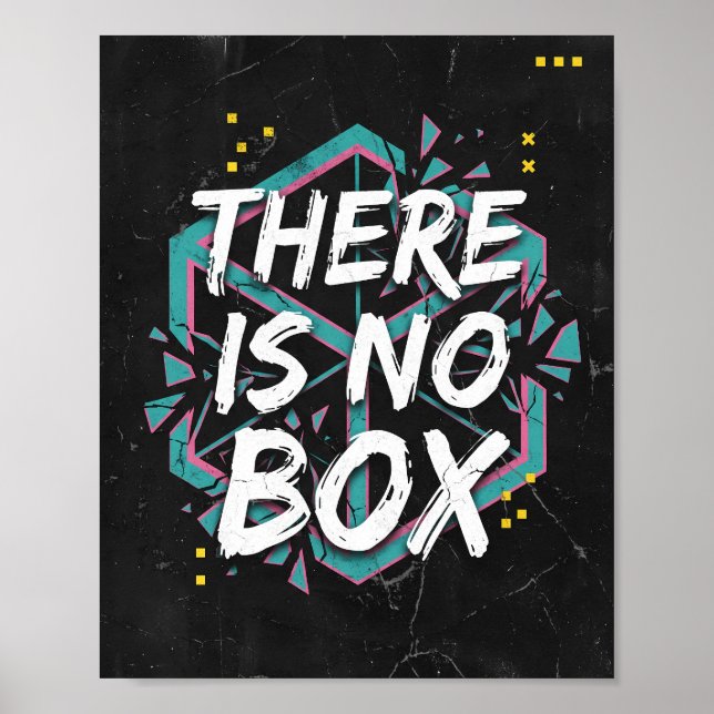 Poster Il n'y a pas de boîte Pensée Créative (Devant)