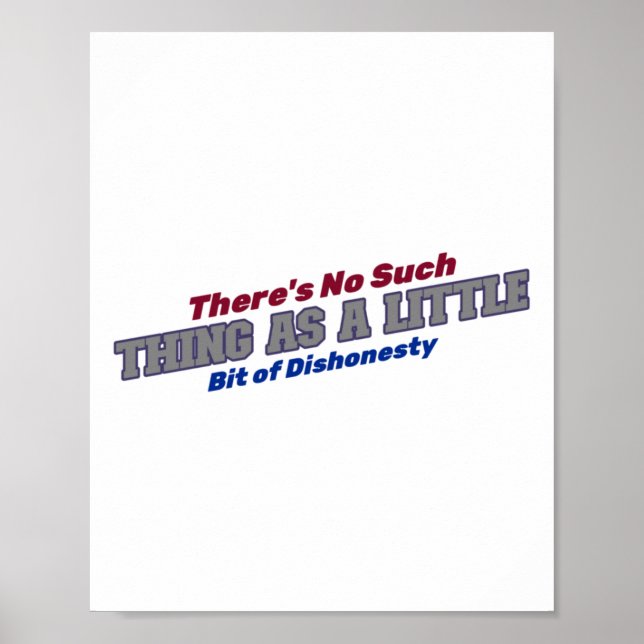 Poster Il n'y a pas de petite malhonnêteté (Devant)