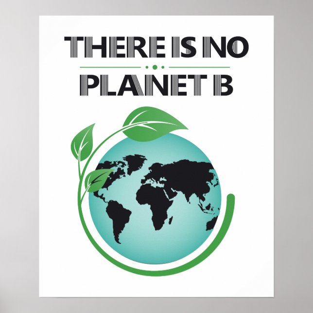 Poster Il N'Y A Pas De Planète B Sensibilisation De l'env (Devant)